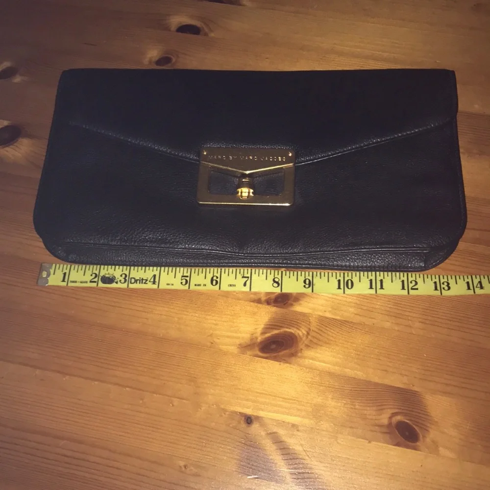Marc By Marc Jacobs Black Clutch with Gold Accent - Picture 4 of 5
